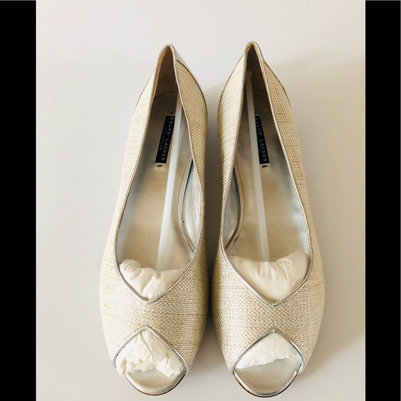 Ralph Lauren Purple Label Shoes - NEW! Ralph Lauren Collection Peep Toe Flats.